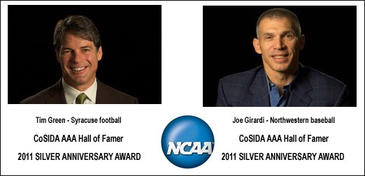NCAA names six Silver Anniversary winners, including CoSIDA Academic All-America Hall of Famers Joe Girardi and Tim Green